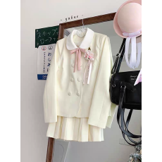 批发令和女子 <b class='q'>秋</b>装新款日系甜美学院风制服jk西服外套半裙显瘦两件套