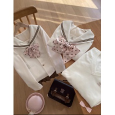 批发｜桃里｜jk<b class='q'>制服</b>秋季新款奶油色三本水手西套装日系学院