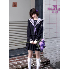 批发梗豆物语雪霁*百合*jk制服水手服长袖中间服日系学院正统套装