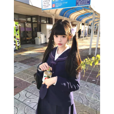 批发悠米i<b class='q'>夏</b>日和风铃 原创JK制服水手服长袖日系学院风校供风
