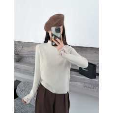 批发真现huo❤️冬新款镂空蕾丝拼接半高领洋气修身显瘦针织衫<b class='q'>上衣</b><b class='q'>女</b>