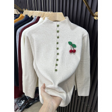 批发真现huo❤️高级感套头半纽扣设计半高领针织衫女2025秋冬季新款