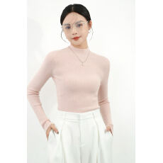 真现huo❤️法式高级感内搭半高领针织衫2025新款无缝一体修身