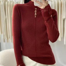 批发真现huo❤️法式气质半高领毛针织衫女秋冬2025年<b class='q'>新款</b>显瘦洋气