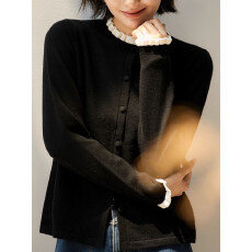 批发高端女装秋冬新款<b class='q'>长袖</b>木耳边针织衫时尚百搭上衣<b class='q'>外套</b>2026