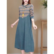 批发针织连衣裙女2026秋<b class='q'>冬</b>新款收腰中长款显瘦毛衣打底裙