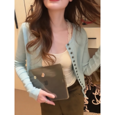 批发秋冬穿搭<b class='q'>两件套</b>修身针织开衫上衣时尚叠穿内搭<b class='q'>蕾丝</b>吊带背心女