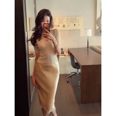 批发夏季新款法式纯欲风修身V领T恤上衣洋气时尚包臀半身裙套装