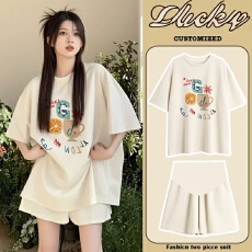 批发实拍孕妇<b class='q'>新</b>款休闲运动套<b class='q'>装</b>女夏季薄款宽松<b class='q'>百搭</b>短袖短<b class='q'>裤</b>两件套