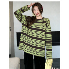 批发<b class='q'>孕妇装</b>2026春季新款条纹长袖t恤休闲气质女秋季打底外穿百搭孕妈