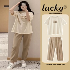 孕妇套装夏季薄款外穿2026新款小个子孕妈休闲上衣短袖裤子两件套