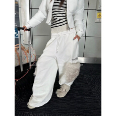 批发实价 2025新款宽松休闲裤韩版潮流百搭裤子<b class='q'>夏</b>季薄款坠感阔腿长裤