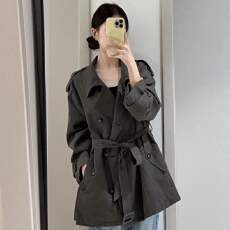 批发原版做法宽松风衣外套女2025秋冬新款小个子巨好看韩版大衣上衣