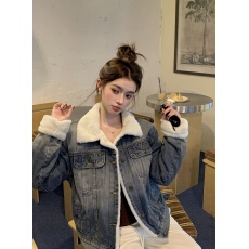 批发实拍 牛仔外套女加绒秋冬新款韩版小个子短款<b class='q'>兔毛</b>牛仔夹克上衣
