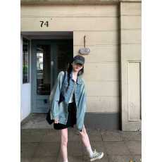 批发实拍实价 复古水洗做旧宽松<b class='q'>牛仔</b><b class='q'>外套女</b>秋季新款百搭休闲夹克上衣