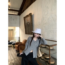 批发实拍  韩系撞色条纹冷淡感休闲超慵懒长袖<b class='q'>上衣</b>