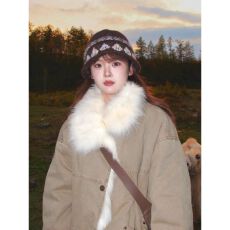 批发冬季棉服女款2025新款美式复古宽松设计感派克服<b class='q'>棉衣</b>加绒加厚外套