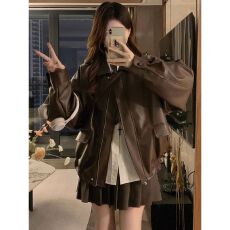 批发早春秋韩系小个子香风皮衣短外套女初2025<b class='q'>冬</b>季新款棒球服夹克