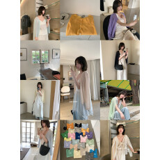 批发【IMISS】天丝亚麻防晒针织<b class='q'>开衫</b>(<b class='q'>开衫</b>扣子颜色随机)