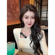 批发【<b class='q'>莫代尔</b>人棉260克】掐腰<b class='q'>打底衫</b>女内搭秋冬修身垫肩长袖t恤上衣