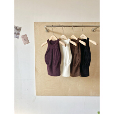 批发名媛风性感仿水<b class='q'>貂绒</b>针织吊带背心女秋冬新款ins带胸垫时髦短上衣