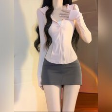 批发瑜伽长袖女拉链开衫外套健身服修身运动跑步普拉提<b class='q'>显瘦</b>瑜伽服上衣