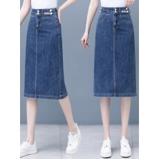 批发牛仔<b class='q'>半身</b>裙女2025年夏季新款高腰显瘦中长款时尚春秋一步<b class='q'>包臀</b>裙子