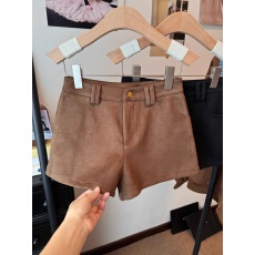 批发大码鹿皮绒<b class='q'>短裤</b><b class='q'>女</b>秋冬新款外穿靴裤高腰韩版紧身咖色包臀打底裤子