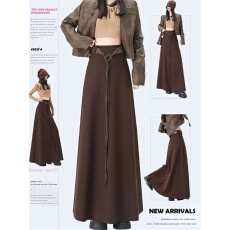 批发原版 大码半身裙女2025时尚气质百搭宽松显瘦高腰遮胯垂感A字<b class='q'>长裙</b>