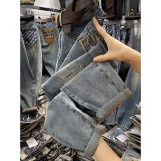 批发<b class='q'>欧洲站</b>2025夏季薄款<b class='q'>牛仔裤</b>女字母刺绣高腰显瘦弹力九分百搭小脚裤