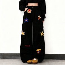 批发新款宽松休闲裤男<b class='q'>韩版</b>潮流百搭裤子夏季薄款坠感阔腿拖地长裤