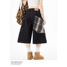 批发个性字母牛仔裤<b class='q'>嘻哈</b>ins潮高街潮流痞帅长裤