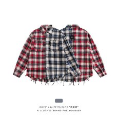 批发2026字母长袖<b class='q'>衬衫</b>日系港风ins宽松<b class='q'>衬衣</b>