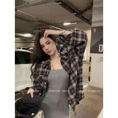 批发2026字母长袖<b class='q'>衬衫</b>日系港风ins宽松<b class='q'>衬衣</b>男生夏季潮流百搭休闲外套