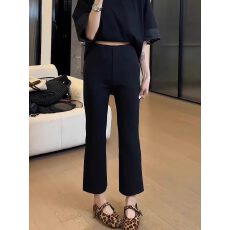 批发原版 大码冰丝微喇休闲裤女2026夏季薄款大码胖mm小个子弹力