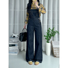 批发新款直筒牛仔裤新款百搭胖<b class='q'>背带裤</b>垂感高裤子夏季薄款