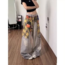 批发欧货重工柳钉垮裤<b class='q'>哈伦</b>裤女2026春季新款宽松时尚洋气百搭<b class='q'>牛仔裤</b>潮
