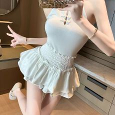 批发高腰蛋糕裙<b class='q'>半身裙</b>女夏季2026新款白色短裙A字裙蓬蓬裙伞裙裤裙潮