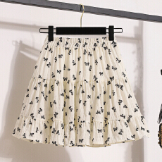 批发蕾丝甜美蝴蝶结香草印花千层减龄半身裙蛋糕夏季<b class='q'>短裙</b>小个子白色