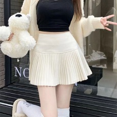 批发白色百褶<b class='q'>半身裙</b>女2026年夏季新款高腰显瘦小个子jk<b class='q'>短裙</b>子a字伞裙