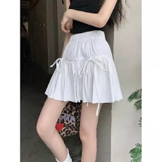 批发大码白色韩版芭蕾风蛋糕裙半身裙女夏季胖mm高腰显瘦a字<b class='q'>百褶</b><b class='q'>短裙</b>