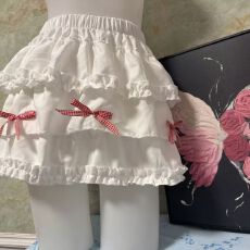 批发多层蛋糕洛丽塔小个子少女蓬蓬裙撑<b class='q'>打底</b>蓬蓬裙南瓜裙裤白色玻璃纱