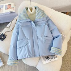 批发有货-短款羽绒服女复古小众宽松多口袋