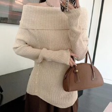 批发针织打底衫女士装秋冬季2025年新款慵懒风爆款洋气内搭毛衣上衣