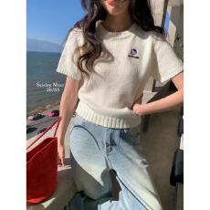 批发韩版减龄设计感kitty刺绣针织短袖2026年新款洋气日常百搭款上