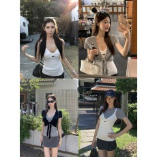 红人馆白色吊带背心女夏外穿针织v领设计感高级不撞款无袖上衣女