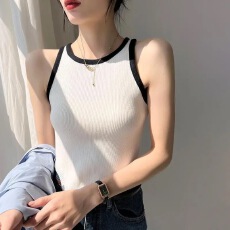 批发针织吊带背心女内搭时尚洋气时髦黑色运动<b class='q'>打底</b><b class='q'>上衣</b>夏无袖工字外穿