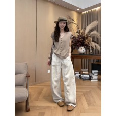 批发夏季新款交叉纽扣显瘦V领短袖针织开衫女宽松纽扣上衣慵懒风短袖