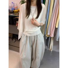 批发设计感不规则斗篷披肩防晒衫女夏季宽松慵懒薄款针织衫