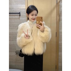 批发2025秋冬新款<b class='q'>海宁</b><b class='q'>皮草</b>外套女环保狐狸毛加厚毛毛大衣显瘦小个子